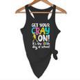 100th Day Of School Get Your Cray On Teacher Flowy Tank, novelty gifts, funny gifts 100th Day Of School Get Your Cray On Teacher Flowy Tank, novelty gifts, funny gifts