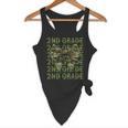 2nd Grade Teacher Student Camo Bow Back To School Flowy Tank, novelty gifts, funny gifts