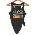 ABCD Kindergarten Rocks Back To School Teacher Kindergarten Flowy Tank, novelty gifts, funny gifts ABCD Kindergarten Rocks Back To School Teacher Kindergarten Flowy Tank, novelty gifts, funny gifts