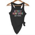 Actively Monitoring Like A Boss Shirt State Testing Teacher Flowy Tank, novelty gifts, funny gifts