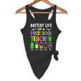 Battery Life Of a Preschool School Teacher School Week Flowy Tank, novelty gifts, funny gifts Battery Life Of a Preschool School Teacher School Week Flowy Tank, novelty gifts, funny gifts