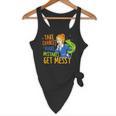 Beauty Teacher Take Chances Make Mistakes Get Messy Flowy Tank, novelty gifts, funny gifts
