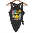 Bruh It's Fri-Yay Friday Weekend Smile Face Teacher Student Flowy Tank, novelty gifts, funny gifts