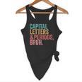Capital Letters And Periods Bruh Teacher Flowy Tank, novelty gifts, funny gifts