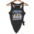 Chillin With My Snowmie Women Christmas Snowman Teacher Snow Flowy Tank, novelty gifts, funny gifts