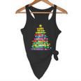 Christmas Tree Made Of Crayons School Teacher Life Student Flowy Tank, novelty gifts, funny gifts