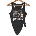 Coffee Gives Me Teacher Powers Teacher Flowy Tank, novelty gifts, funny gifts Coffee Gives Me Teacher Powers Teacher Flowy Tank, novelty gifts, funny gifts
