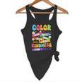 Color The World With Kindness Teachers Back To School Flowy Tank, novelty gifts, funny gifts