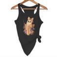 Coquette Music Note Patchwork Ghost Music Teacher Halloween Flowy Tank, novelty gifts, funny gifts