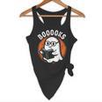 Cute Ghost Book Reading Books Lover Retro Halloween Teacher Flowy Tank, novelty gifts, funny gifts