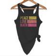 Cute Math Teacher Peace Love Math Flowy Tank, novelty gifts, funny gifts