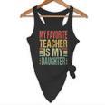 Dad My Favorite Teacher Is My Daughter Proud Daddy Flowy Tank, novelty gifts, funny gifts