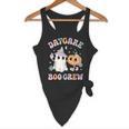 Daycare Boo Crew Groovy Halloween Floral Ghost Kid Teacher Flowy Tank, novelty gifts, funny gifts