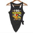 I Dig Teaching Dump Truck Construction Back School Teacher Flowy Tank, novelty gifts, funny gifts