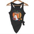 Fall Book Pumpkin Ghost Reading Books Halloween Teacher Flowy Tank, novelty gifts, funny gifts