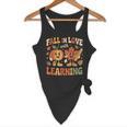 Fall In Love With Learning Retro Autumn Thanksgiving Teacher Flowy Tank, novelty gifts, funny gifts