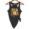 Fall Teacher Pumpkin Coquette Bow Autumn Classroom Flowy Tank, novelty gifts, funny gifts