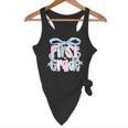First Grade Coquette Bow Girls Teacher Team 1st Grade Squad Flowy Tank, novelty gifts, funny gifts