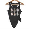 Ghost Reading Books Teacher Halloween Librarian Cute Boook Flowy Tank, novelty gifts, funny gifts
