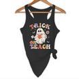 Groovy Halloween Trick Or Teach Retro Floral Ghost Teacher Flowy Tank, novelty gifts, funny gifts Groovy Halloween Trick Or Teach Retro Floral Ghost Teacher Flowy Tank, novelty gifts, funny gifts