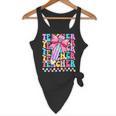 Groovy Teacher Cute Coquette Bow Flower Retro Back To School Flowy Tank, novelty gifts, funny gifts Groovy Teacher Cute Coquette Bow Flower Retro Back To School Flowy Tank, novelty gifts, funny gifts