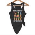 We All Grow At Different Rates Back To School Teacher Flowy Tank, novelty gifts, funny gifts We All Grow At Different Rates Back To School Teacher Flowy Tank, novelty gifts, funny gifts