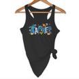Hanukkah Leopard Plaid Teacher Chanukah Jewish Women Men Flowy Tank, novelty gifts, funny gifts