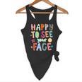 Happy To See Your Face Teacher Retro Back To School Flowy Tank, novelty gifts, funny gifts Happy To See Your Face Teacher Retro Back To School Flowy Tank, novelty gifts, funny gifts