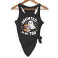 Haunted By My TBR Cute Ghost Book Reading Teacher Halloween Flowy Tank, novelty gifts, funny gifts