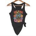 Helping Little Minds Grow Teacher First Day Back To School Flowy Tank, novelty gifts, funny gifts Helping Little Minds Grow Teacher First Day Back To School Flowy Tank, novelty gifts, funny gifts