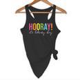Hooray It's Library Day Teacher Reader Books Back To School Flowy Tank, novelty gifts, funny gifts