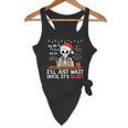 I'Ll Just Wait Until It's Quiet Skeleton Teacher Christmas Flowy Tank, novelty gifts, funny gifts