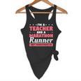 I'm A Teacher And A Marathon Runner Don't Underestimate Me Men Women Flowy Tank, novelty gifts, funny gifts