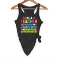 I'm A Teacher What's Your Superpower Back To School Flowy Tank, novelty gifts, funny gifts