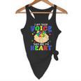 I Am Their Voice They Are My Heart Autism Awareness Teacher Flowy Tank, novelty gifts, funny gifts