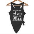 Let's Eat Kids Fun Dinosaurs Grammar Teacher Flowy Tank, novelty gifts, funny gifts