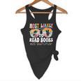 Most Likely To Read Books All Summer Teacher Student Flowy Tank, novelty gifts, funny gifts