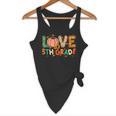 Love 5th Grade Thanksgiving Colorful Fall Leaves Teacher Flowy Tank, novelty gifts, funny gifts