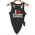 I Love Student Council Student Teacher Flowy Tank, novelty gifts, funny gifts