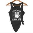 Math And Cats Apparel For Teachers Students Cat Lovers Flowy Tank, novelty gifts, funny gifts