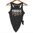 Middle School Crew Retro Teacher Student Vintage Flowy Tank, novelty gifts, funny gifts