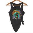 Musical Teacher Teaching Music Is My Jam Rainbow Tie Dye Flowy Tank, novelty gifts, funny gifts