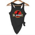 Nerdy No Internet Dinosaur Computer Science Teacher Flowy Tank, novelty gifts, funny gifts