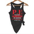 PE Where Sweating Is Good But Deodorant Is Better PE Teacher Flowy Tank, novelty gifts, funny gifts PE Where Sweating Is Good But Deodorant Is Better PE Teacher Flowy Tank, novelty gifts, funny gifts