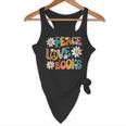 Peace Love Books Bookworm Librarian Reading Teacher Groovy Flowy Tank, novelty gifts, funny gifts