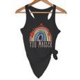 Pretty YOU MATTER Rainbow Positive Message Teachers Kids Flowy Tank, novelty gifts, funny gifts