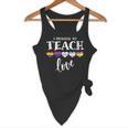 I Promise To Teach Love LGBT-Q Pride Proud Ally Teacher Flowy Tank, novelty gifts, funny gifts