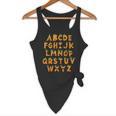 Pumpkin ABC Halloween Alphabet Costume School Teacher Kids Flowy Tank, novelty gifts, funny gifts