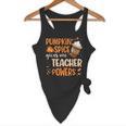 Pumpkin Spice Gives Me Teacher Powers Fall Thanksgiving Men Women Flowy Tank, novelty gifts, funny gifts