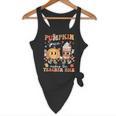 Pumpkin Spice Makes Teacher Nice Retro Fall Spooky Season Flowy Tank, novelty gifts, funny gifts